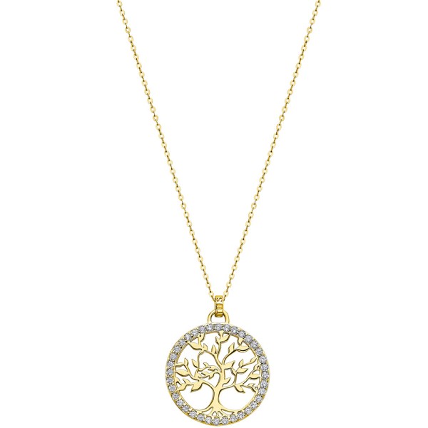 Lotus Damen Halskette Baum des Lebens