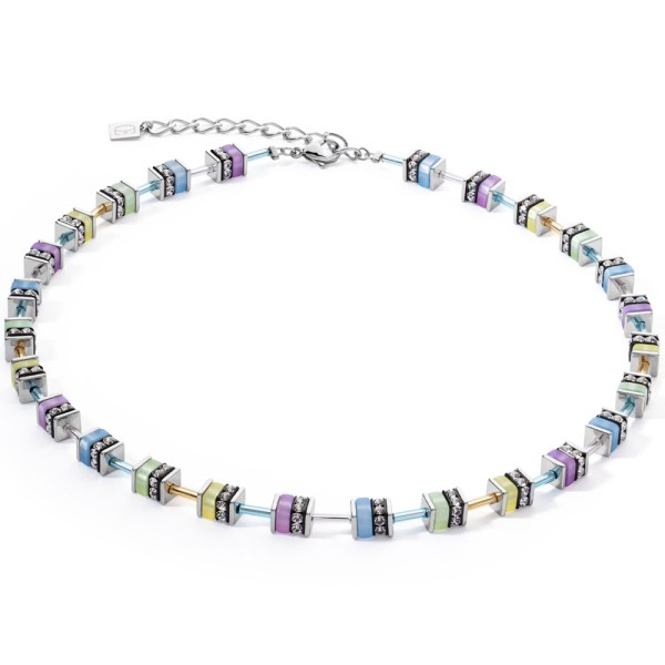 GeoCUBE® Halskette Sparkling Classic Pastel Multicolor