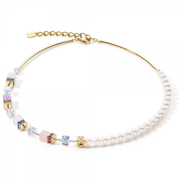 GeoCUBE® Halskette Precious Fusion Pearls Multicolor Pastell