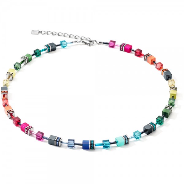 GeoCUBE® Halskette Medium Multicolor Rainbow