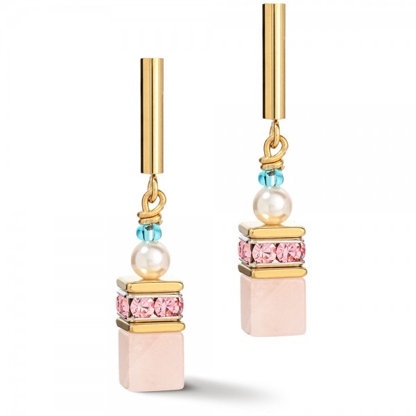 GeoCUBE® Ohrringe Precious Fusion Pearls Multicolor Pastell