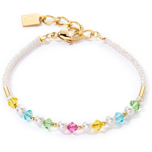 Coeur De Lion Princess Pearls Gold Multicolor Armband
